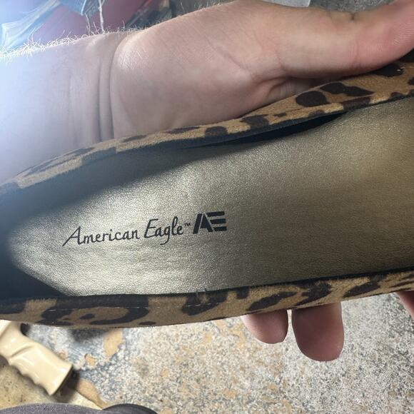 American Eagle Classic Ballet Flats sz 11W Cheetah Animal Print - Picture 8 of 15